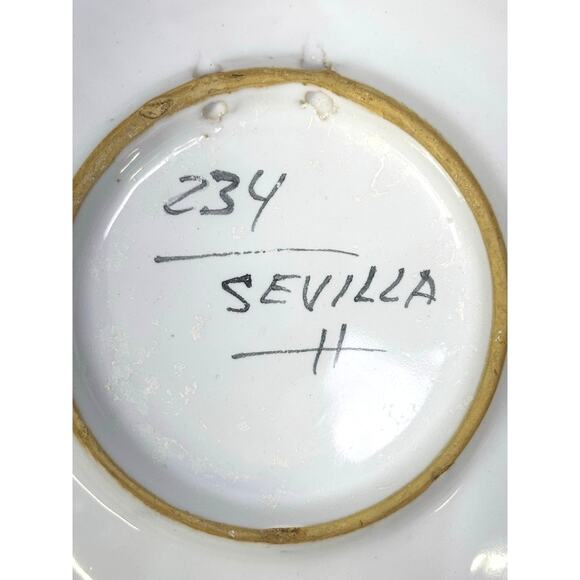 Vibrant Beautiful Spanish Pottery Hand Painted Signed 8.25" Bowl/Wall Art - Picture 8 of 8